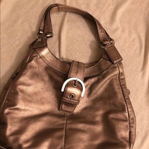 Coach Bronze Buckle Bag